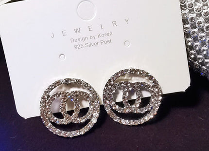 Round Full Diamond Earrings