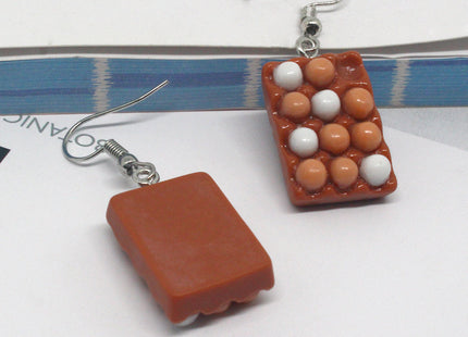 Cute Resin Egg Storage Box Earrings