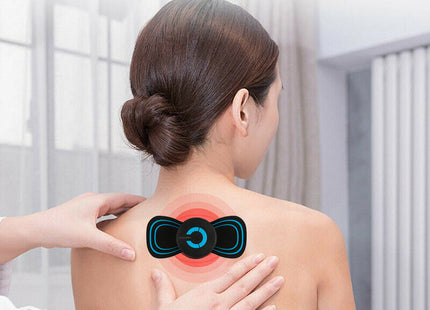 Portable Mini Electric Neck Back Body Massager Cervical Massage Stimulator Pain Relief Massage Patch With USB Charging Cable