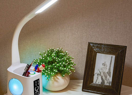 Study LED Desk Lamp USB Charging Port&Screen&Calendar&Colors Night Light Kids Dimmable Table Lamp With Pen Hold