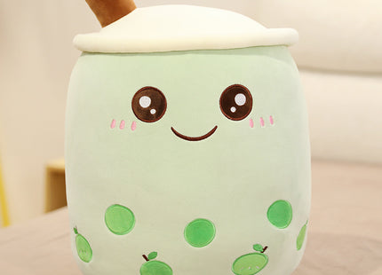 Cute Fruit Drink Plush Stuffed Soft Strawberry Milk Tea Plush Boba Tea Cup Toy Bubble Tea Pillow Cushion Kids Gift