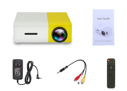 Mini Projector, 1080P Full HD Portable Projector with HDMI USB TV AV Interfaces and Remote Control, Phone Projector, Mini Projector for Bedroom, Portable Projector for Camping