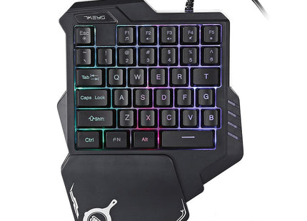 One-Handed Mechanical Gaming Keyboard RGB Backlit Portable Mini Gaming Keypad Game Controller