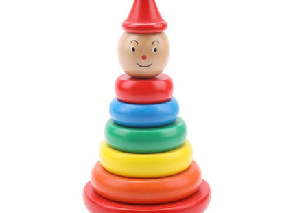 Rainbow Stacker Wooden Rings Educational Toy