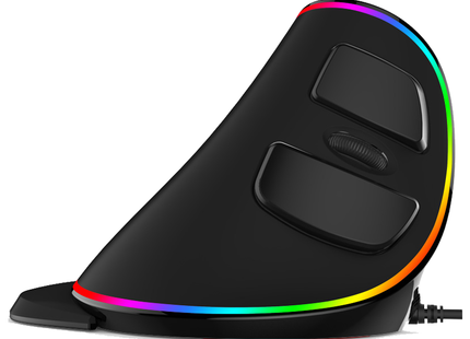 Vertical Ergonomic Snail RGB Anti-Mouse Hand Wired Mouse