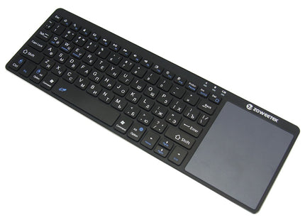Zoweetek k12bt-1 Mini Wireless Bluetooth Keyboard Russian English Spanish Touchpad For Smart Tv Box Pc Android Phone Pad