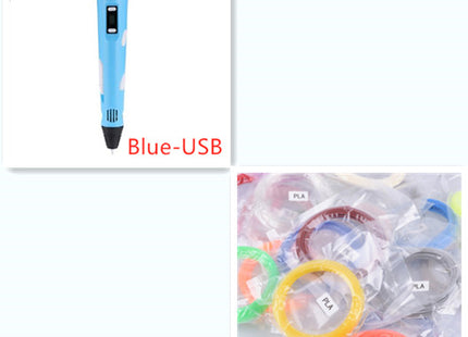 3D print pen 3D pen two generation graffiti 3D stereoscopic paintbrush children puzzle painting toys