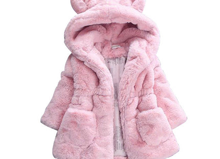 A girl's fur coat for autumn and winter