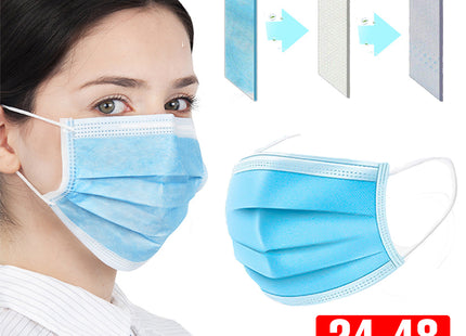 Professional Medical Mask Disposable 3-Ply Face Mask Antiviral Medical-Surgical Mask