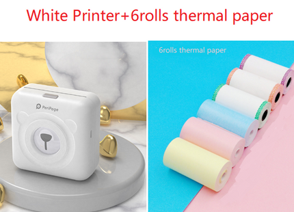 Mini Bliuetooth Wireless Thermal Printer Paper Sticker Label Printer
