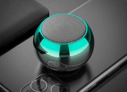 M3 Colorful Wireless Speakers 3D Mini Electroplating Round Steel Cannon Blue tooth Speaker Radio Support U Disk Subwoofer