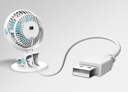 Mini Clip-on USB Desktop Fan