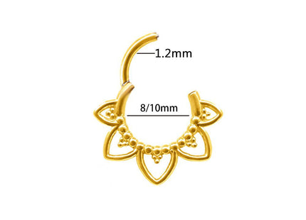 Stainless Steel Casting Flower Nose Ring