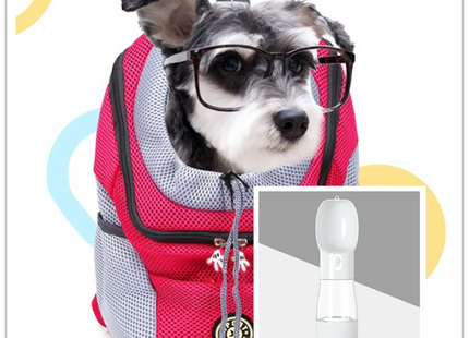 Pet Dog Carrier Carrier For Dogs Backpack Out Double Shoulder Portable Travel Outdoor Carrier Bag Mesh