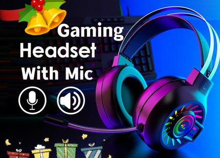 3.5mm Gaming Headset With Mic Headphone For PC Laptop Nintendo PS4