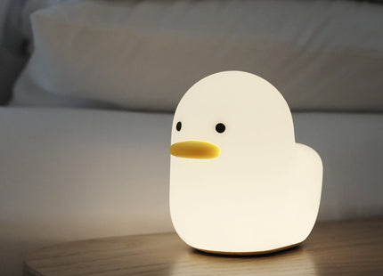 Nordic Cute Lovely Cartoon Dull Duck Led Night Light Silicone USB Charging NightLight Holiday Gifts Kids Room Bedside Bedroom