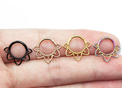 Stainless Steel Casting Flower Nose Ring