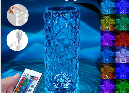 Creative Crystal Diamond Table Lamp Rechargeable Acrylic Bedroom Bedside