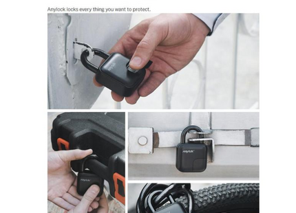 Smart Lock Waterproof L3 Fingerprint Padlock, Biometric Security Keyless Lock for Outdoor Use, Anytek Brand