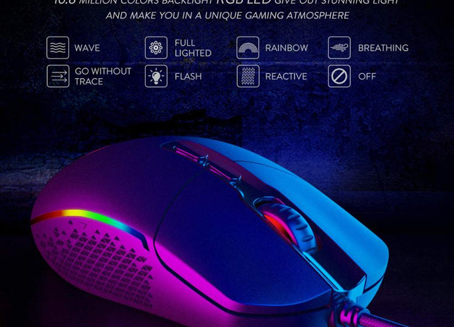Gaming Mouse, Wired Mouse, 5000 DPI, Customizable Buttons, USB Connection, Desktop, Ergonomic Design, Precision Gaming, Professional Gaming, Gaming Accessories