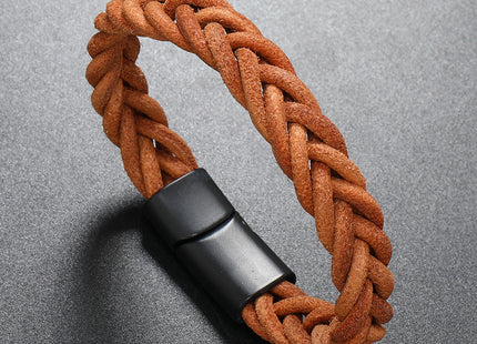 Simple Fashion Leather Cord Bracelet Men's Alloy