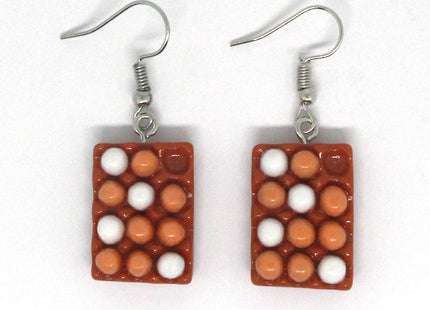 Cute Resin Egg Storage Box Earrings