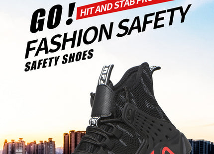 Stylish And Lightweight Safety Protection Anti-smashing And Anti-penetration Non-slip Wear-resistant Work Shoes Men