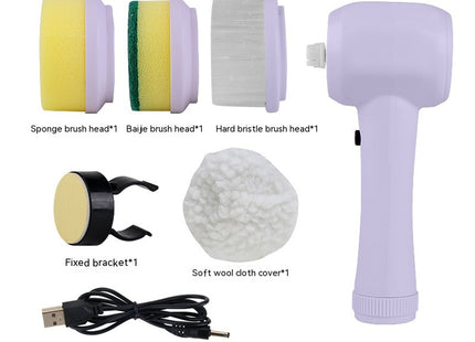 Electric Cleaning Brush 4 In 1 Spinning Scrubber Handheld Electric Cordless Cleaning Brush Portable