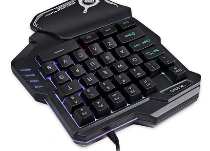 One-Handed Mechanical Gaming Keyboard RGB Backlit Portable Mini Gaming Keypad Game Controller