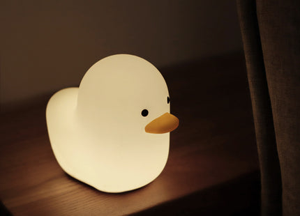 Nordic Cute Lovely Cartoon Dull Duck Led Night Light Silicone USB Charging NightLight Holiday Gifts Kids Room Bedside Bedroom