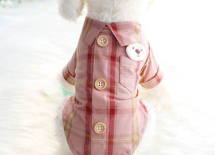 Pet Plaid Shirt, Cat And Dog Clothes, Pet Clothing For Small Dogs, Universal For All Seasons