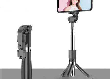 Compatible with Apple, Tripod Selfie Stick Mobile Universal Live Triangle Bracket One Bluetooth Selfie Artifact