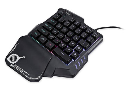 One-Handed Mechanical Gaming Keyboard RGB Backlit Portable Mini Gaming Keypad Game Controller