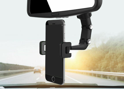 Universal 360 Rotation Car Rear View Mirror Mount Stand GPS Cell Phone Holder US