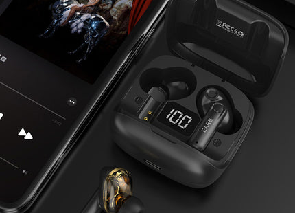 New Mini Transparent Wireless Bluetooth Headset Digital Display ENC Noise Reduction True Wireless Sports Music