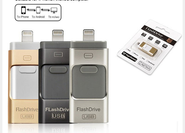 Three In One OTG USB Flash Disk For Computer And Mobile Phone