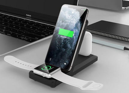 Folding three-in-one multifunctional wireless charger