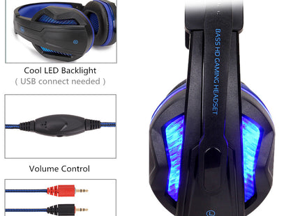 Glowing gaming headset gaming headset