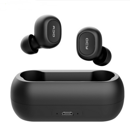 QCY T1C True Wireless Bluetooth 5.0 Earbuds 3D Stereo Headphones Wireless Earphones with Noise Cancelling Built-in Mic for IOS Android