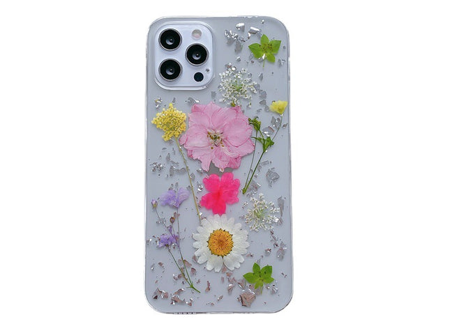 Silver Foil Dried Flowers For Mobile Phone Cases Epoxy Transparent