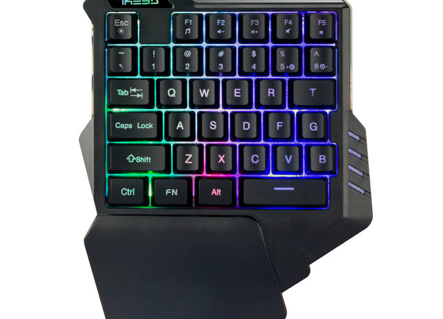 One-Handed Mechanical Gaming Keyboard RGB Backlit Portable Mini Gaming Keypad Game Controller