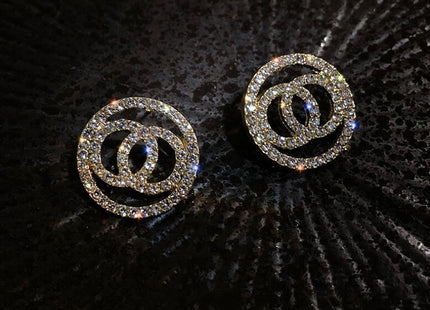 Round Full Diamond Earrings