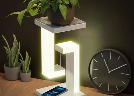 Creative Smartphone Wireless Charging Suspension Table Lamp Balance Lamp Floating For Home Bedroom