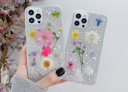 Silver Foil Dried Flowers For Mobile Phone Cases Epoxy Transparent