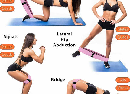 Workout Resistance Bands Loop Set Fitness Yoga Legs & Butt Workout Exercise Band