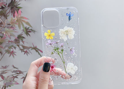 Silver Foil Dried Flowers For Mobile Phone Cases Epoxy Transparent