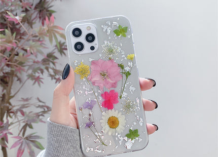 Silver Foil Dried Flowers For Mobile Phone Cases Epoxy Transparent