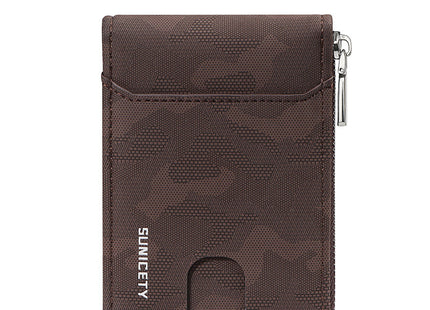 Camouflage Large Capacity Zipper Men's Wallet
