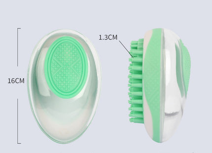 Dog Cat Bath Brush 2-in-1 Pet SPA Massage Comb Soft Silicone Pets Shower Hair Grooming Cmob Dog Cleaning Tool Pet Products