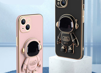 6D Luxury Electroplated Astronaut Mobile Phone Protective Case for iPhone - Shockproof and Stylish Cover for iPhone 7/8/11/12/13/ Plus, Pro, Max, X, XS, XR, S - Space-Themed Design for Ultimate Protection and Style